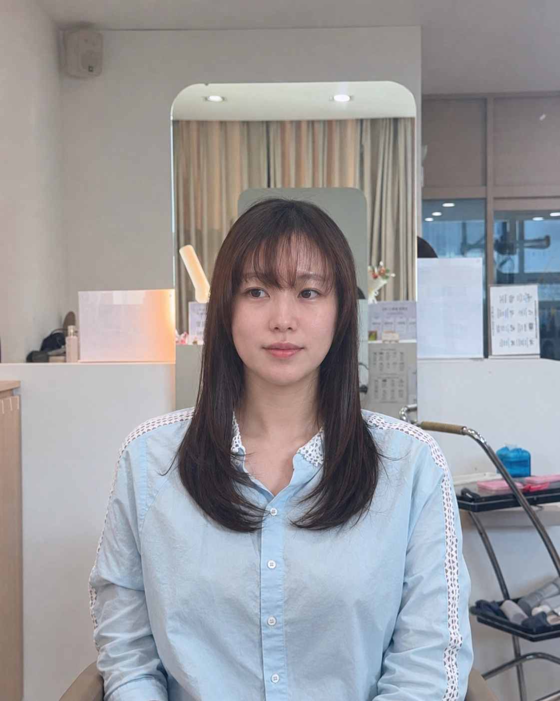 양주옥정미용실 레이어드 C컬펌 예진 수석디자이너 시술 사진 2