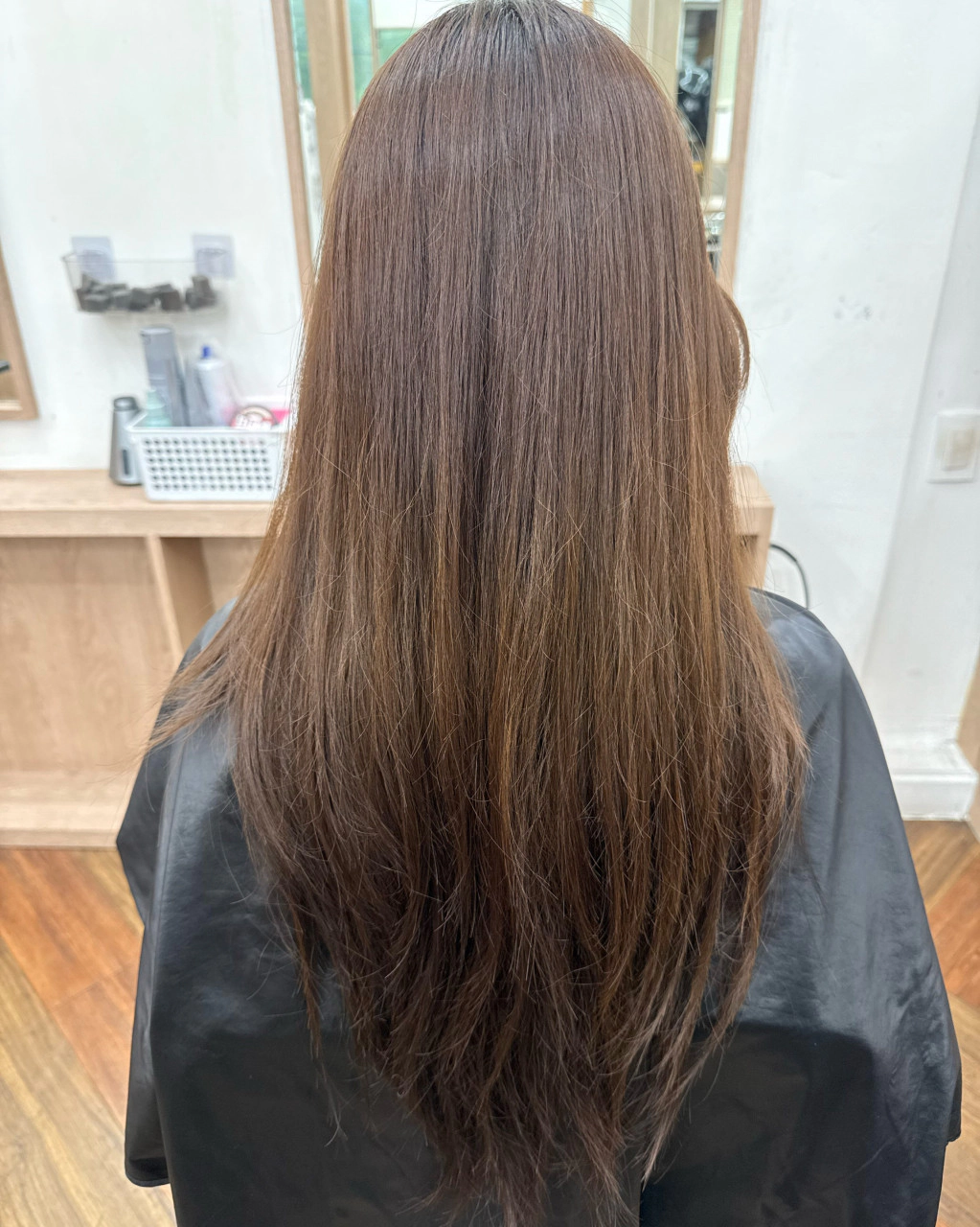의정부 신곡동 톤다운 염색 전 밝은 브라운 모발