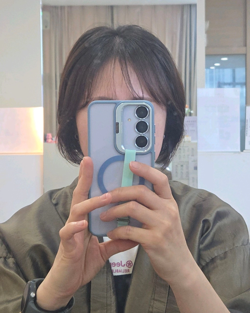 옥정동 단발 볼륨매직 C컬 앞모습 예진 수석디자이너